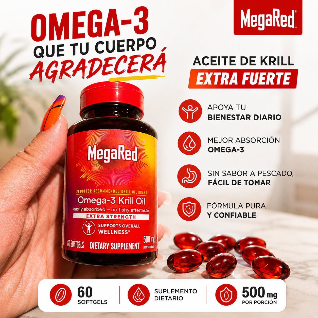 MegaRed Omega-3 Krill Oil